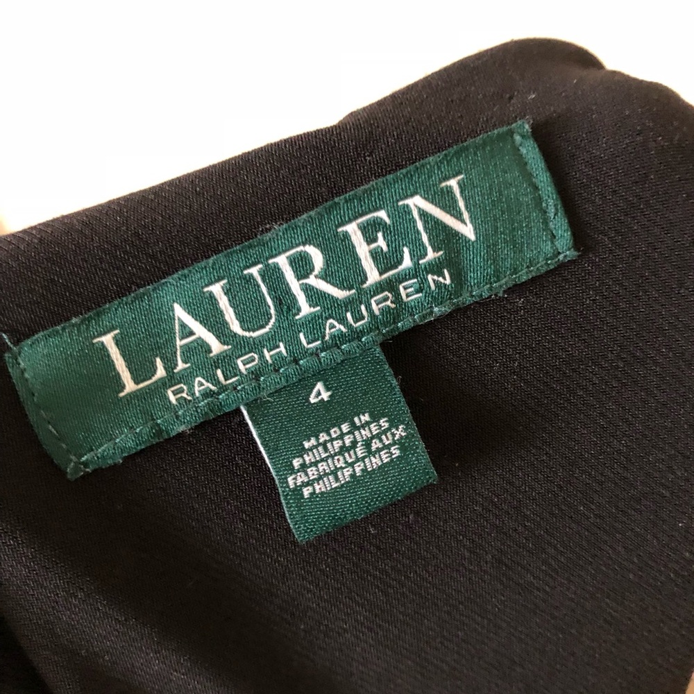 NWOT Ralph Lauren Cocktail Dress, Blk Sz 4 - Picture 3 of 3